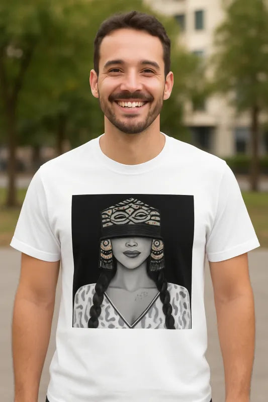 Masked Allure: Unveil the Mystery - Unisex Premium T-Shirt