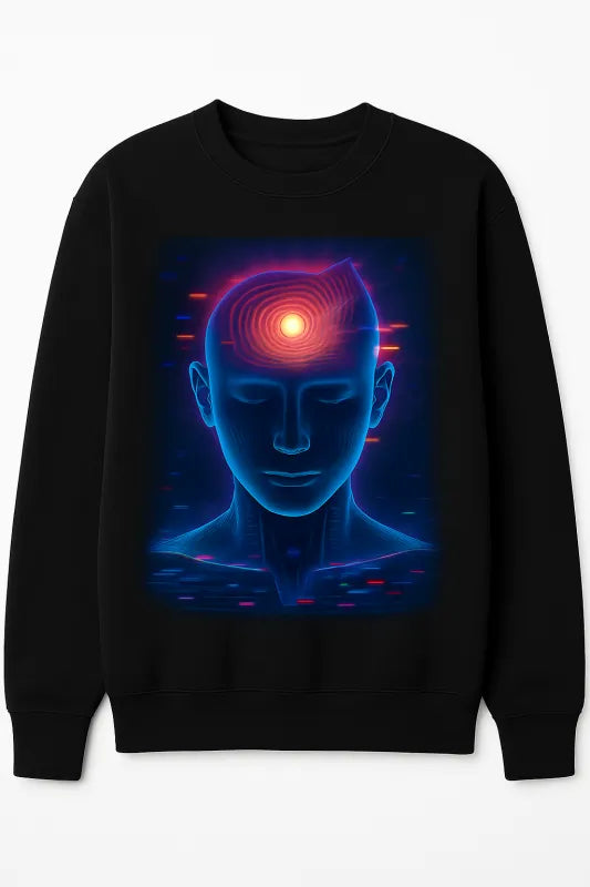 Neon Mindscape: Awaken the AI Spirit - Unisex Sweatshirt