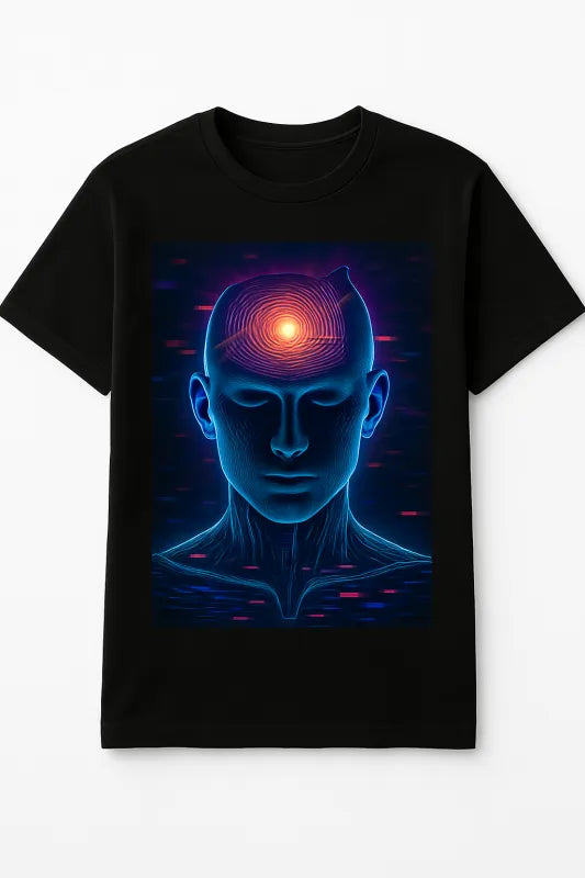 Neon Mindscape: Awaken the AI Spirit - Unisex Premium T-Shirt