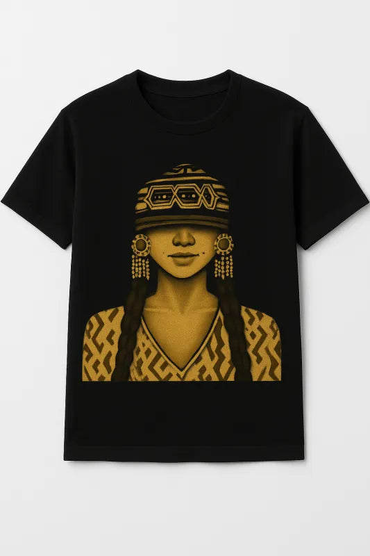 Golden Harmony: Embrace Ethnic Elegance - The Organic Unisex T-shirt