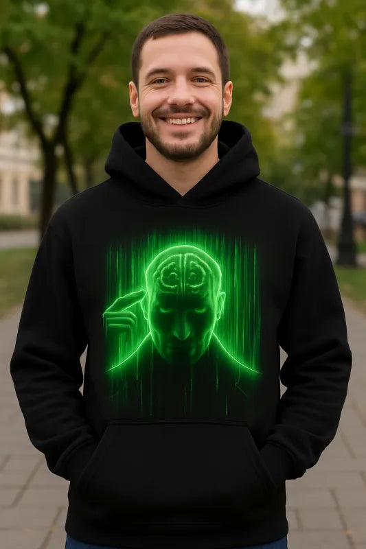 Midnight Majesty: The Enigmatic Black Cat - Unisex Hoodie