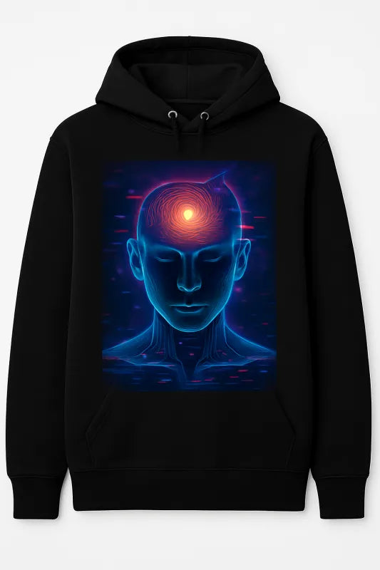 Neon Mindscape: Awaken the AI Spirit - Unisex Hoodie